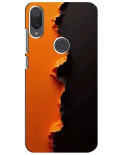 Чехол для Xiaomi Mi Play с картинкой «Оранжевый разлом»