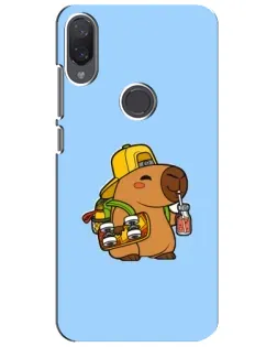 Чохол для Xiaomi Mi Play з картинкою «Капібара на скейті»