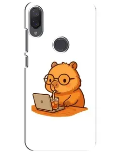 Чохол для Xiaomi Mi Play з картинкою «Капібара з ноутбуком»