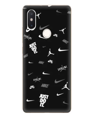 Чехол для Xiaomi Mi 8 SE с картинкой «Nike Black Pattern»
