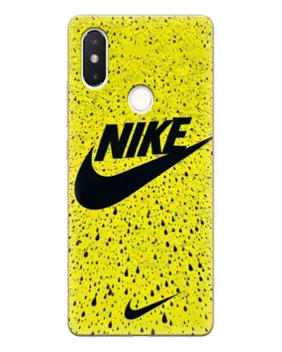 Чехол для Xiaomi Mi 8 SE с картинкой «Желтый текстурный Nike»