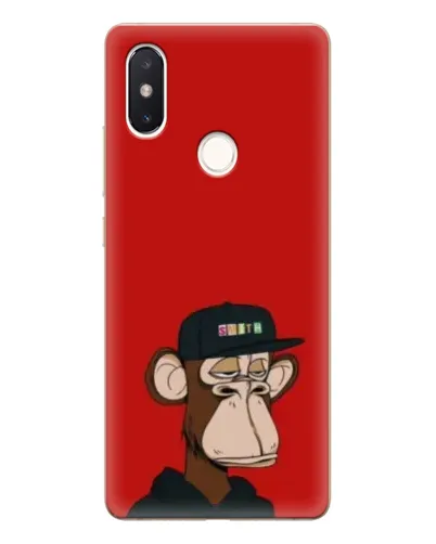 Чехол для Xiaomi Mi 8 SE с картинкой «Bored Ape — красный фон» Чехол для Xiaomi Mi 8 SE с картинкой «Bored Ape — красный фон»