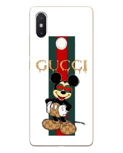 Чехол для Xiaomi Mi 8 SE с картинкой «Микки Маус Gucci — полосы»