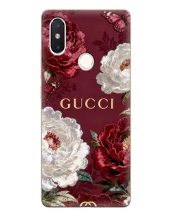 Чохол для Xiaomi Mi 8 SE з картинкою «Gucci — бордові троянди»
