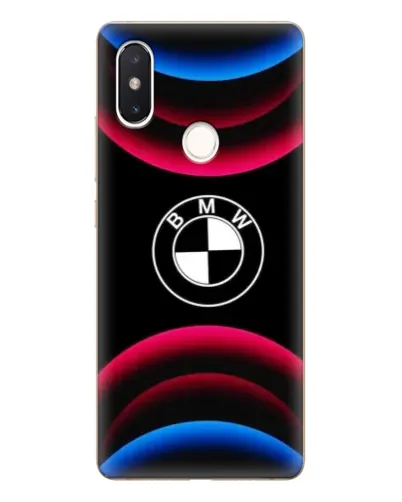 Чехол для Xiaomi Mi 8 SE с картинкой «Логотип BMW и неоновые дуги»