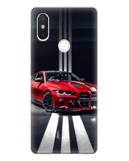 Чохол для Xiaomi Mi 8 SE з картинкою «Червона BMW на дорозі»