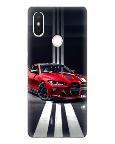 Чехол для Xiaomi Mi 8 SE с картинкой «Красная BMW на дороге»