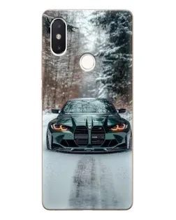 Чохол для Xiaomi Mi 8 SE з картинкою «BMW у зимовому лісі»