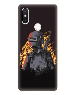 Чохол для Xiaomi Mi 8 SE з картинкою «PUBG — вогняний силует»