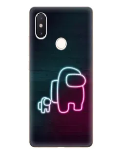 Чехол для Xiaomi Mi 8 SE с картинкой «Among Us неон-арт»
