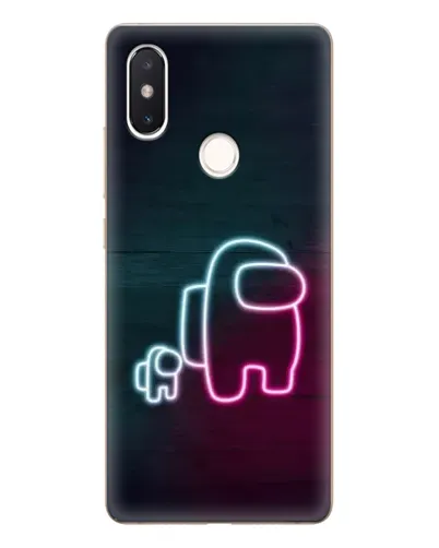 Чехол для Xiaomi Mi 8 SE с картинкой «Among Us неон-арт»