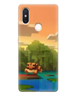 Чохол для Xiaomi Mi 8 SE з картинкою «Майнкрафт захід сонця»