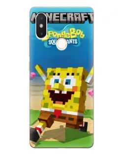 Чохол для Xiaomi Mi 8 SE з картинкою «Губка Боб Minecraft»