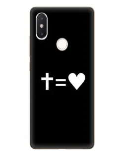 Чехол для Xiaomi Mi 8 SE с картинкой «Крест и Сердце»