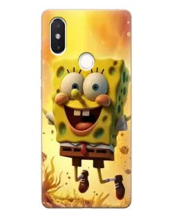 Чехол для Xiaomi Mi 8 SE с картинкой «Губка Боб прыгает»