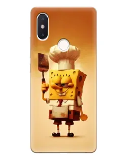 Чехол для Xiaomi Mi 8 SE с картинкой «Губка Боб повар»