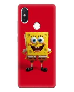 Чехол для Xiaomi Mi 8 SE с картинкой «Спанч Боб на красном»