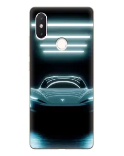 Чохол для Xiaomi Mi 8 SE з картинкою «Tesla в неоні» Чохол для Xiaomi Mi 8 SE з картинкою «Tesla в неоні»