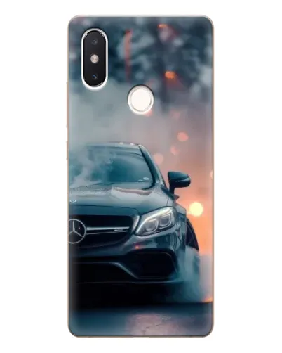 Чехол для Xiaomi Mi 8 SE с картинкой «Mercedes — ночной город»