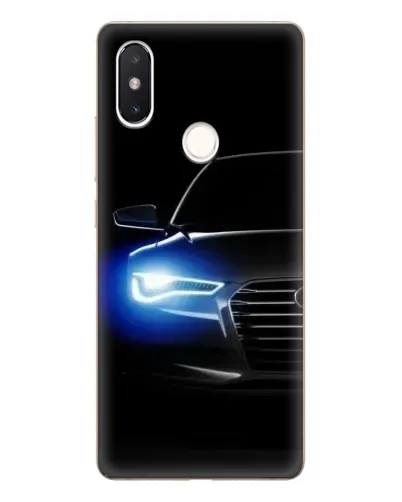 Чехол для Xiaomi Mi 8 SE с картинкой «Неоновый взгляд Audi»