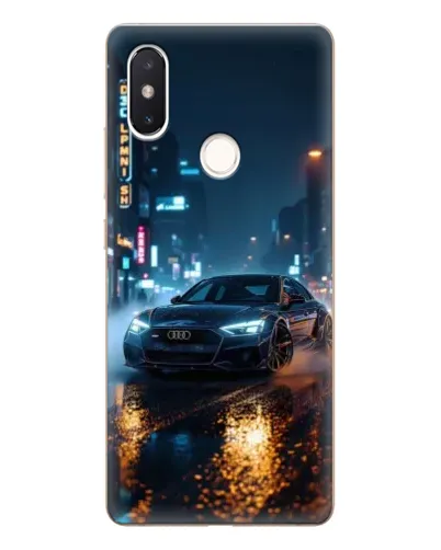 Чехол для Xiaomi Mi 8 SE с картинкой «Ночной город и Audi»