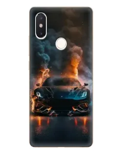 Чехол для Xiaomi Mi 8 SE с картинкой «Lamborghini дымная эстетика»