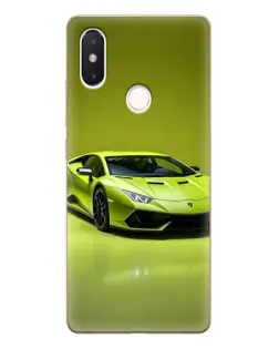 Чехол для Xiaomi Mi 8 SE с картинкой «Салатовый Lamborghini Huracan»