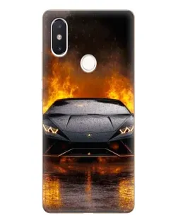 Чехол для Xiaomi Mi 8 SE с картинкой «Lamborghini в огне»