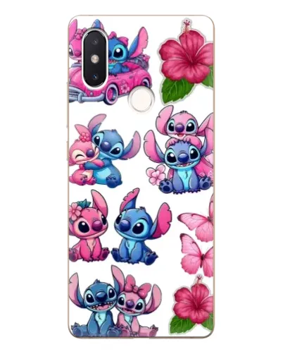 Чехол для Xiaomi Mi 8 SE с картинкой «Стикеры Stitch и Angel»