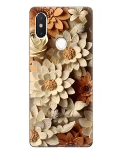 Чехол для Xiaomi Mi 8 SE с картинкой «Бежевый флористический декор» Чехол для Xiaomi Mi 8 SE с картинкой «Бежевый флористический декор»