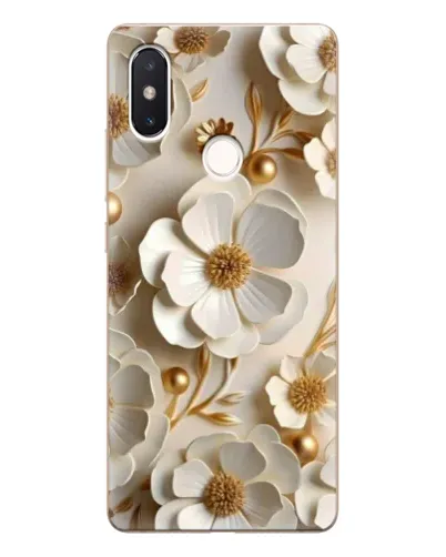 Чехол для Xiaomi Mi 8 SE с картинкой «Белие бумажние  цвети»