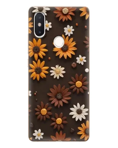 Чехол для Xiaomi Mi 8 SE с картинкой «Узор из маленьких подсолнухов»