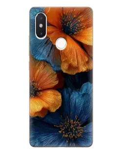 Чехол для Xiaomi Mi 8 SE с картинкой «Яркая сине-оранжевая флора» Чехол для Xiaomi Mi 8 SE с картинкой «Яркая сине-оранжевая флора»