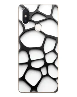 Чохол для Xiaomi Mi 8 SE з картинкою «Біла об'ємна сітка»