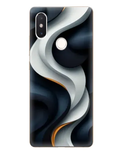 Чехол для Xiaomi Mi 8 SE с картинкой «Объемные черно-белые ленты» Чехол для Xiaomi Mi 8 SE с картинкой «Объемные черно-белые ленты»