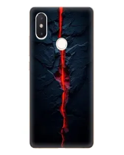 Чехол для Xiaomi Mi 8 SE с картинкой «Kрасная лавовая трещина»