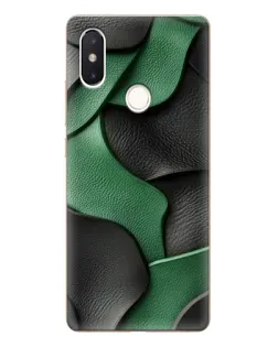 Чехол для Xiaomi Mi 8 SE с картинкой «Зеленые кожаные волны»