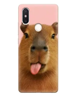 Чехол для Xiaomi Mi 8 SE с картинкой «Капибара с языком» Чехол для Xiaomi Mi 8 SE с картинкой «Капибара с языком»