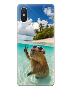Чехол для Xiaomi Mi 8 SE с картинкой «Капибара на море» Чехол для Xiaomi Mi 8 SE с картинкой «Капибара на море»