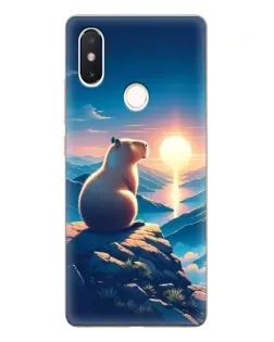 Чехол для Xiaomi Mi 8 SE с картинкой «Закат солнца с капибарой» Чехол для Xiaomi Mi 8 SE с картинкой «Закат солнца с капибарой»