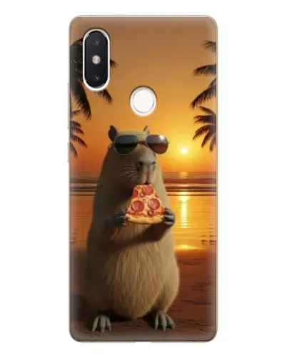 Чехол для Xiaomi Mi 8 SE с картинкой «Капибара с пиццей» Чехол для Xiaomi Mi 8 SE с картинкой «Капибара с пиццей»