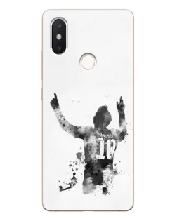 Чохол для Xiaomi Mi 8 SE з картинкою «Чорно-білий силует Мессі»