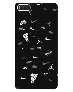 Чехол для Xiaomi Mi8 с картинкой «Nike Black Pattern»
