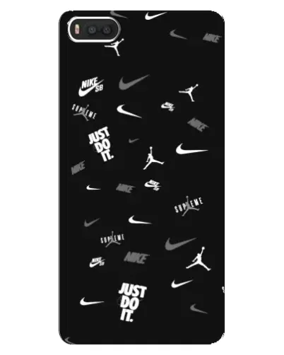 Чехол для Xiaomi Mi8 с картинкой «Nike Black Pattern»