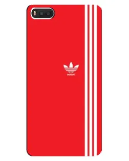 Чехол для Xiaomi Mi8 с картинкой «Красный минимализм Adidas»