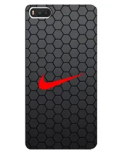 Чехол для Xiaomi Mi8 с картинкой «Nike — карбоновая сетка»