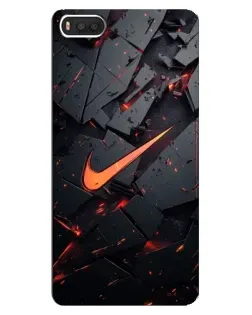 Чехол для Xiaomi Mi8 с картинкой «Nike — эффект разломов»