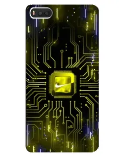 Чехол для Xiaomi Mi8 с картинкой «Nike — золотая искра»