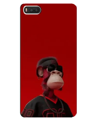 Чехол для Xiaomi Mi8 с картинкой «Bored Ape в красном»