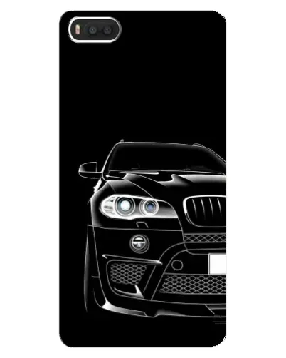 Чехол для Xiaomi Mi8 с картинкой «Темный силуэт BMW»